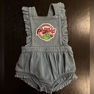 Baby girls ruffle Phillies romper ⚾️